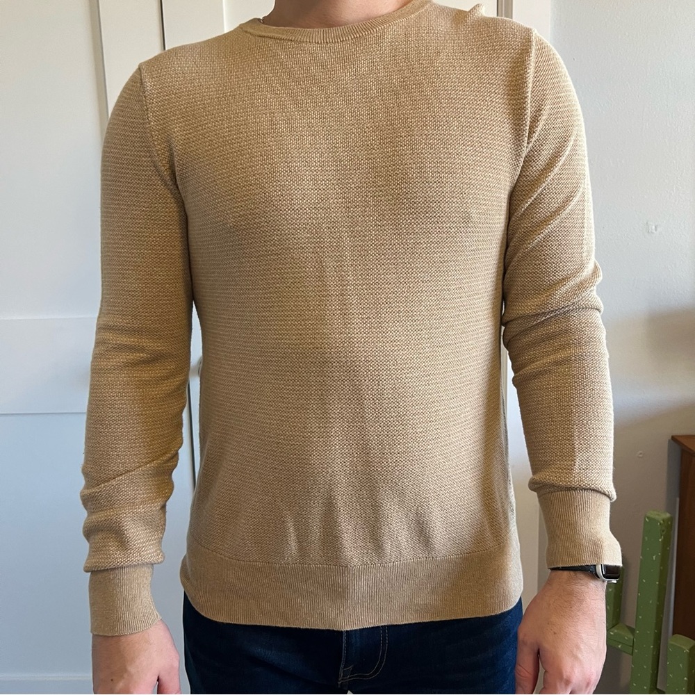 J. Crew Men's Beige Crewneck Sweater Size Small